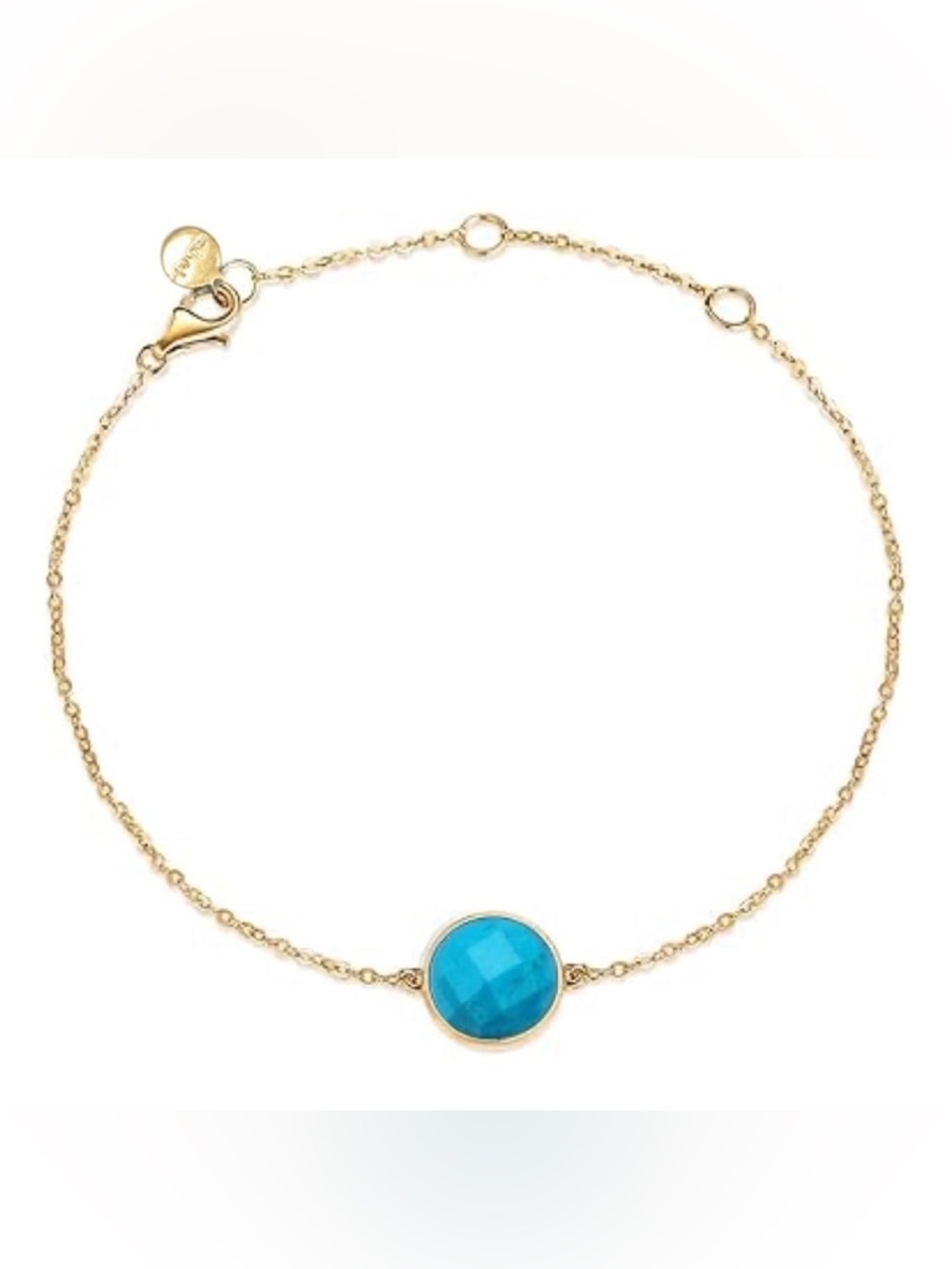 Stella & Dot Gold Maya Bracelet - Turquoise Stone
